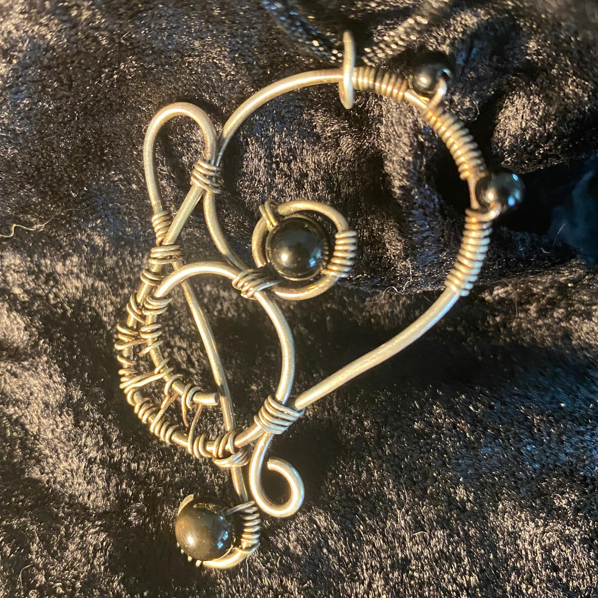 Silver & Onyx Music Pendant